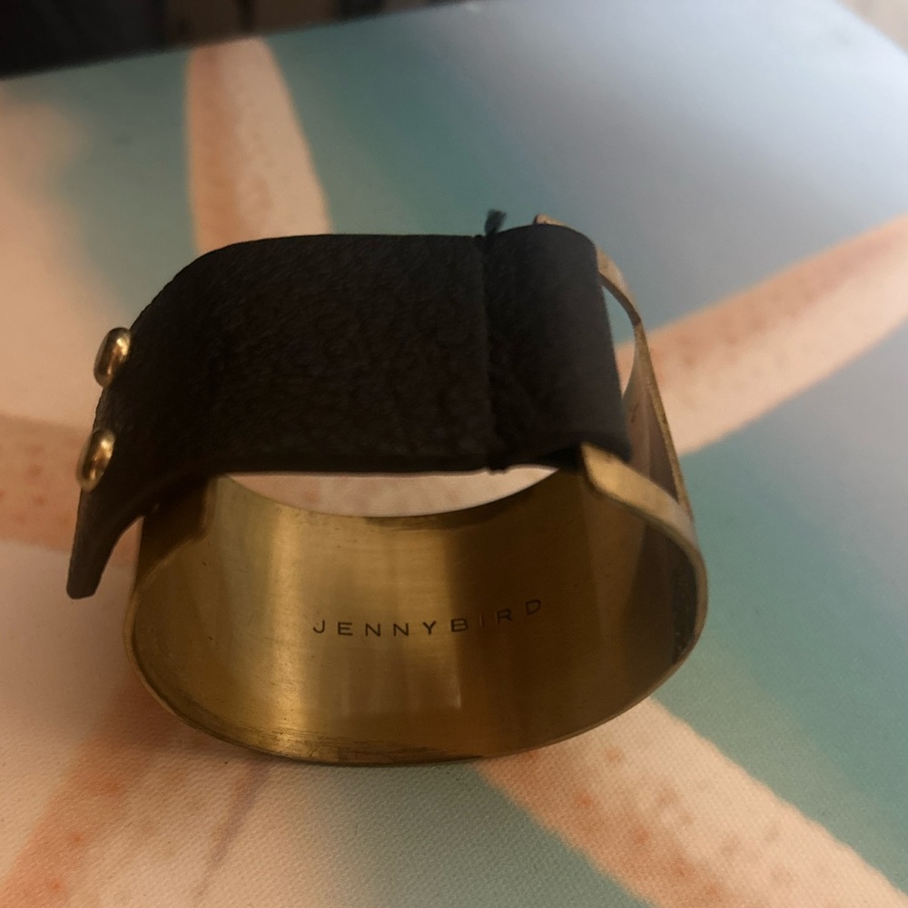 JENNY BIRD JANE CUFF IN HIGH POLISH GOLD - Picture 9 of 16